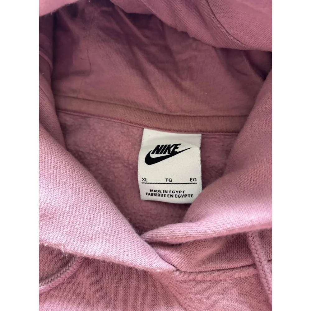 Nike Los Angeles LA Swoosh Oversized Cropped Hoodie Pink Womens XL 1035